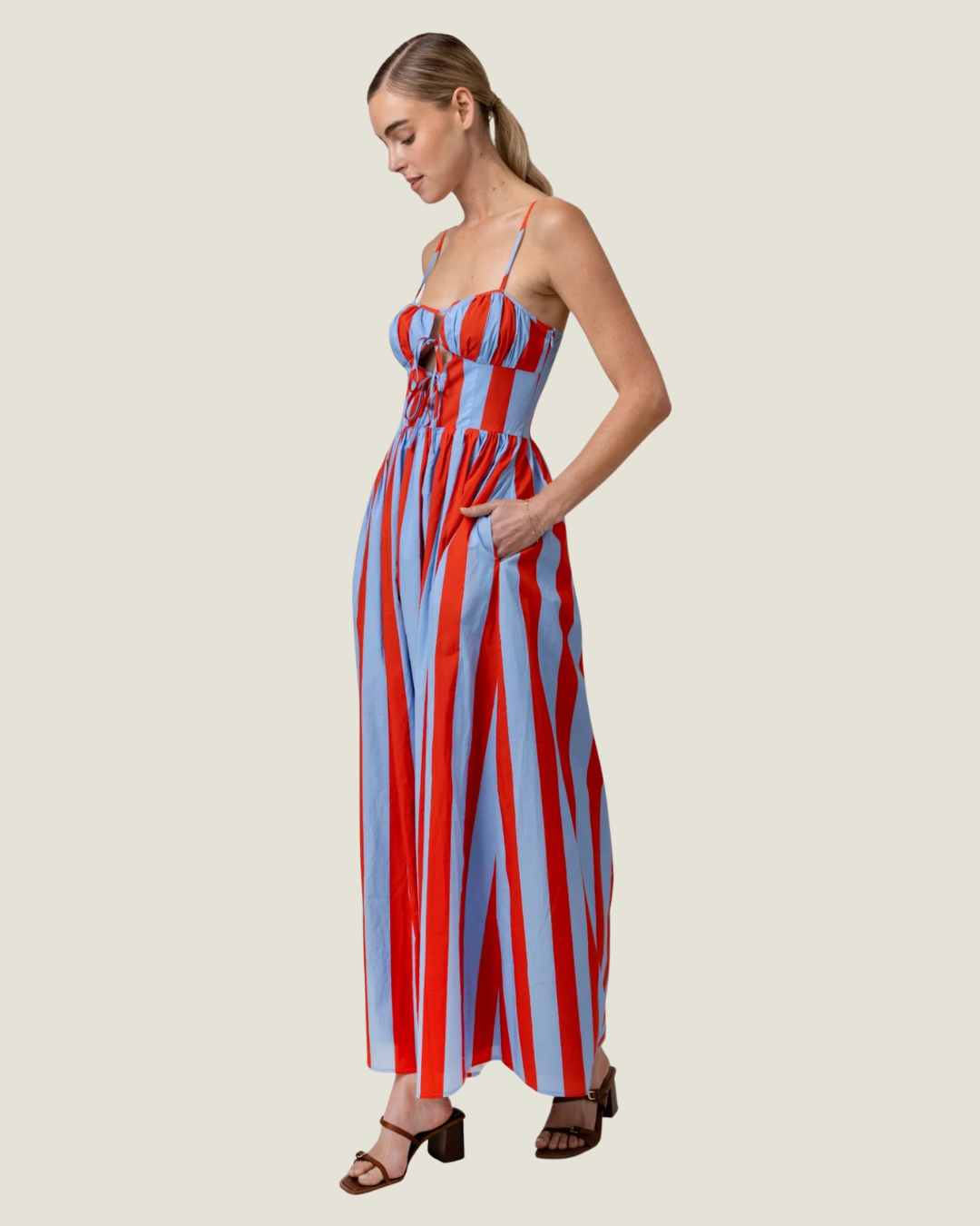 Primo Striped Maxi Dress