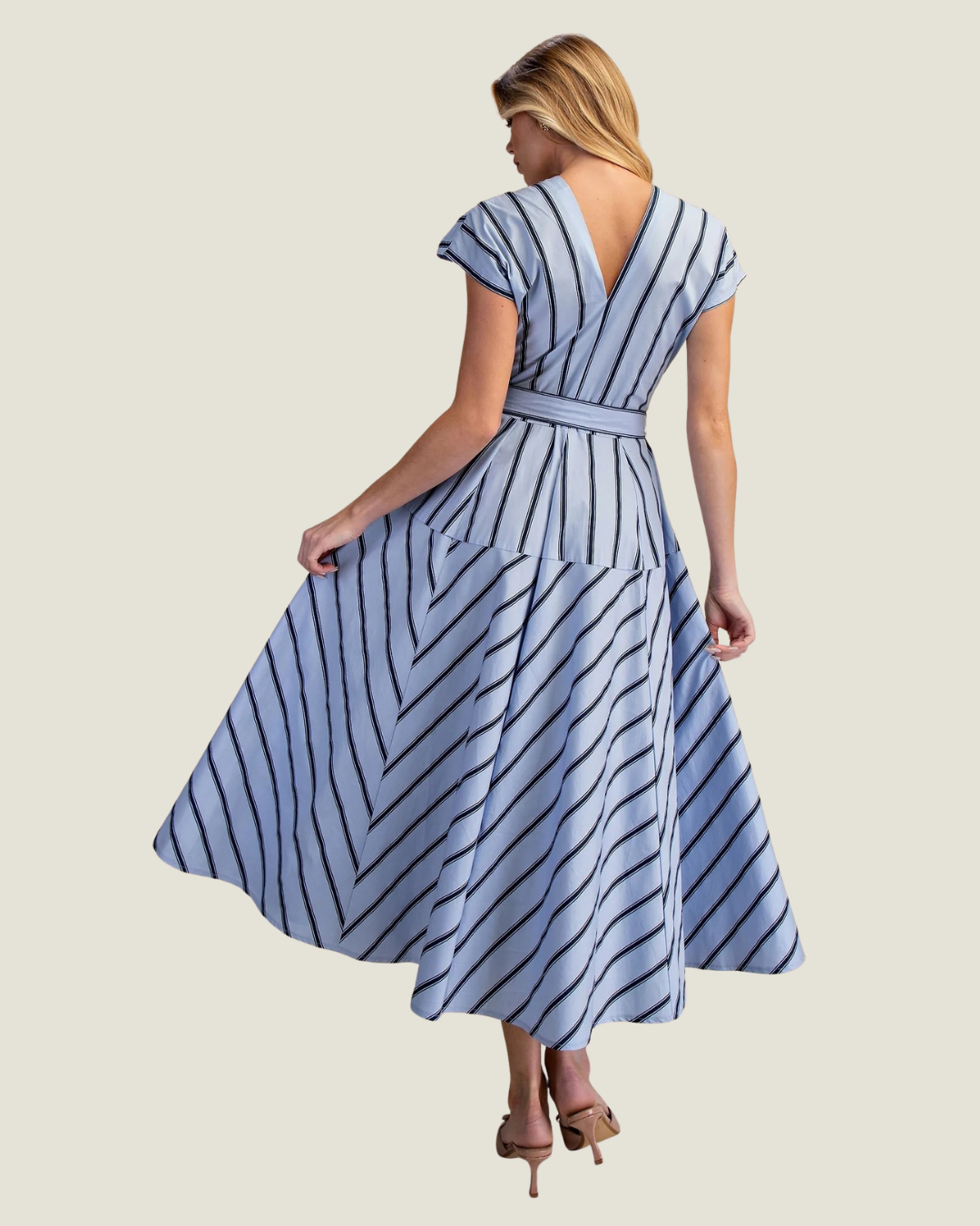 Capri Stripe A-Line Midi Dress