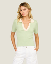 Smith Collared V-Neck Short Sleeve Polo Top