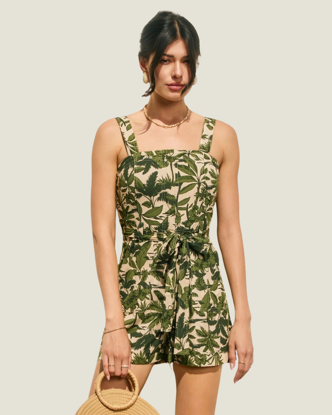 Sloane Palm Waist Romper