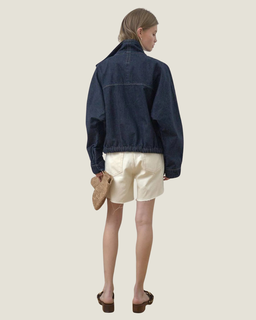 Gemma High Neck Denim Jacket