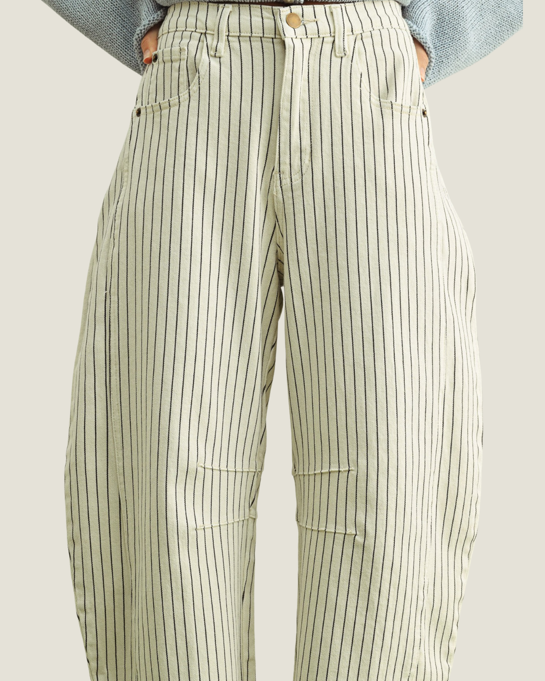 Surray Pinstriped Barrel Pants