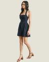 Delaney Halter Button Front Mini Dress
