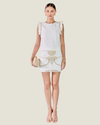 Amelie Crochet Embroidered Mini Skirt