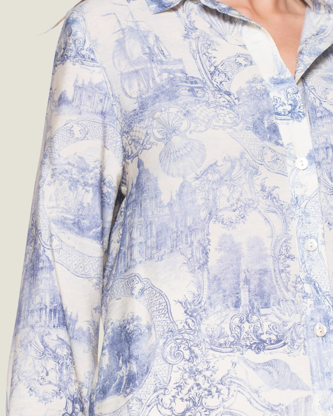 Delphine Toile Button Up