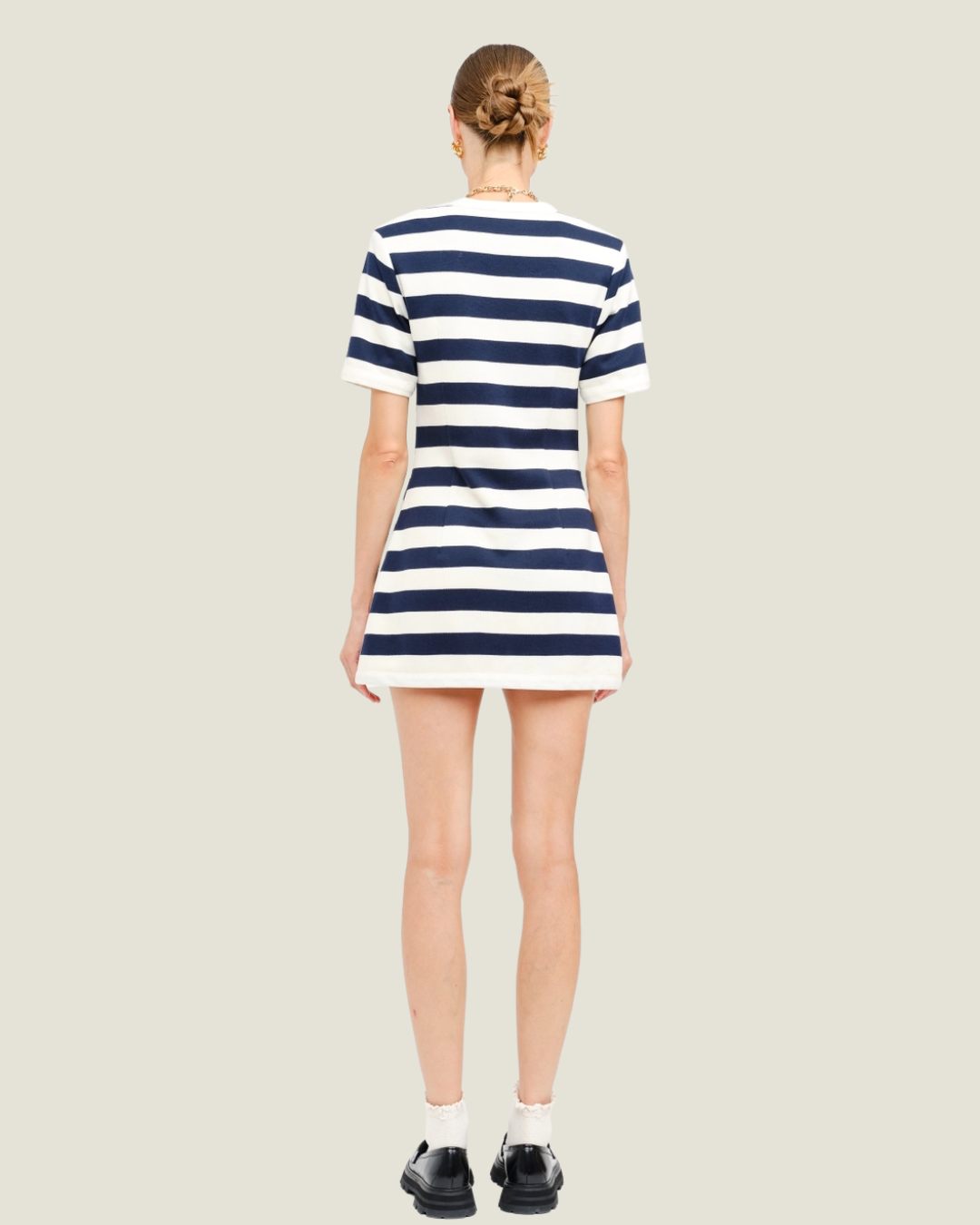 Clarissa Striped Button-Front Mini Dress