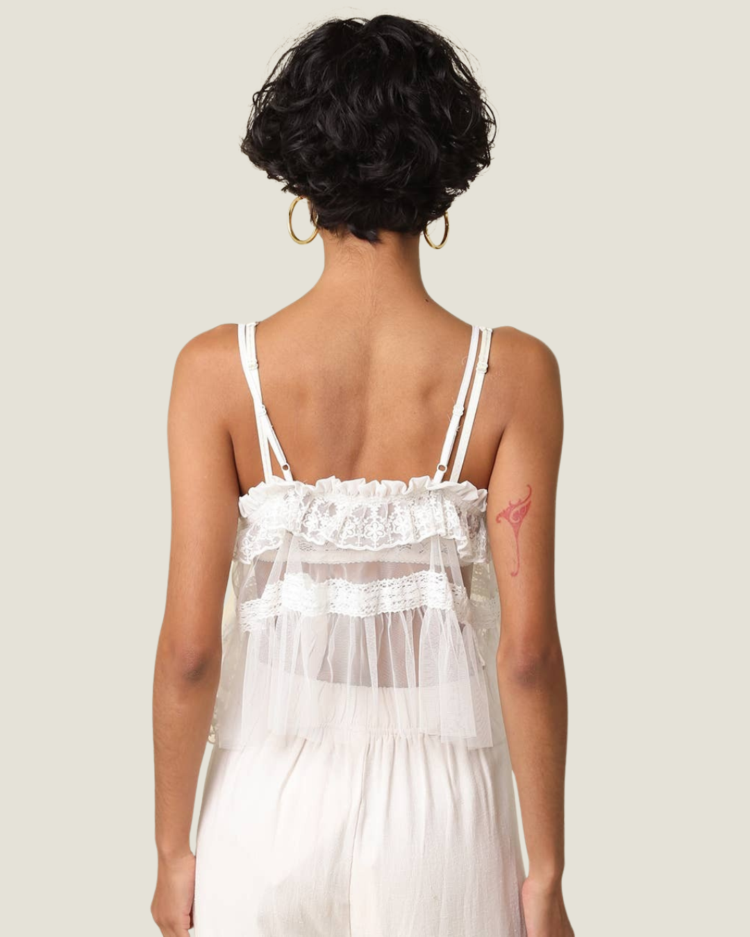 Bianca Lace Ruffle Top