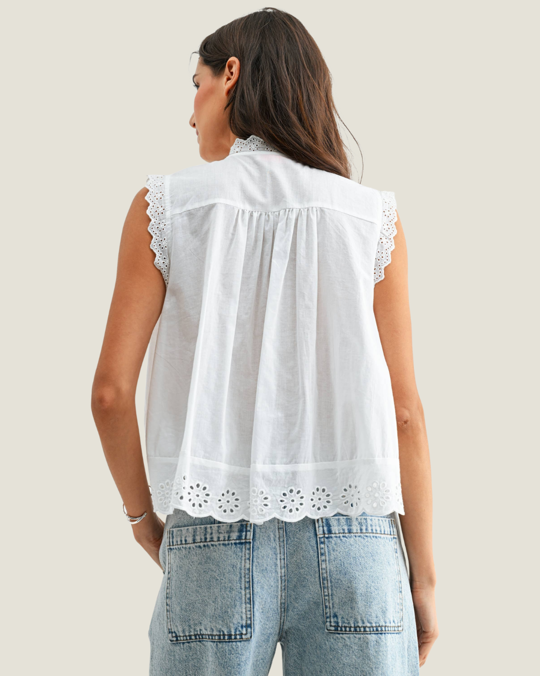 Clara Cotton Eyelet Blouse