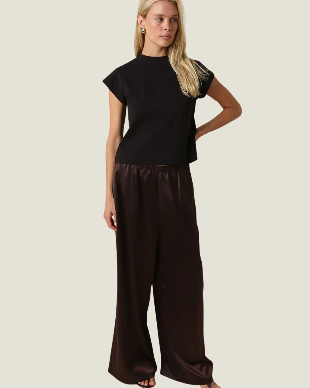 Valerie Cap Sleeve Crop Tee