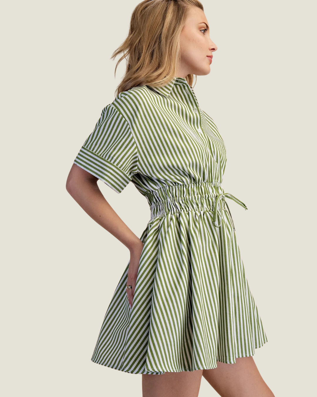 Marilyn Stripe Shirt Mini Dress