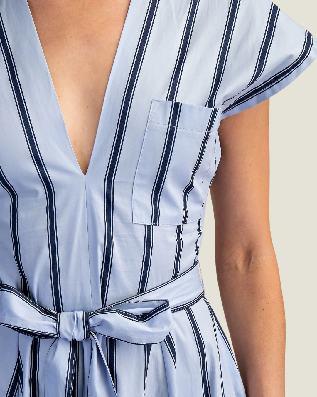 Capri Stripe A-Line Midi Dress