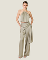 Yve Satin Chain Halter Top