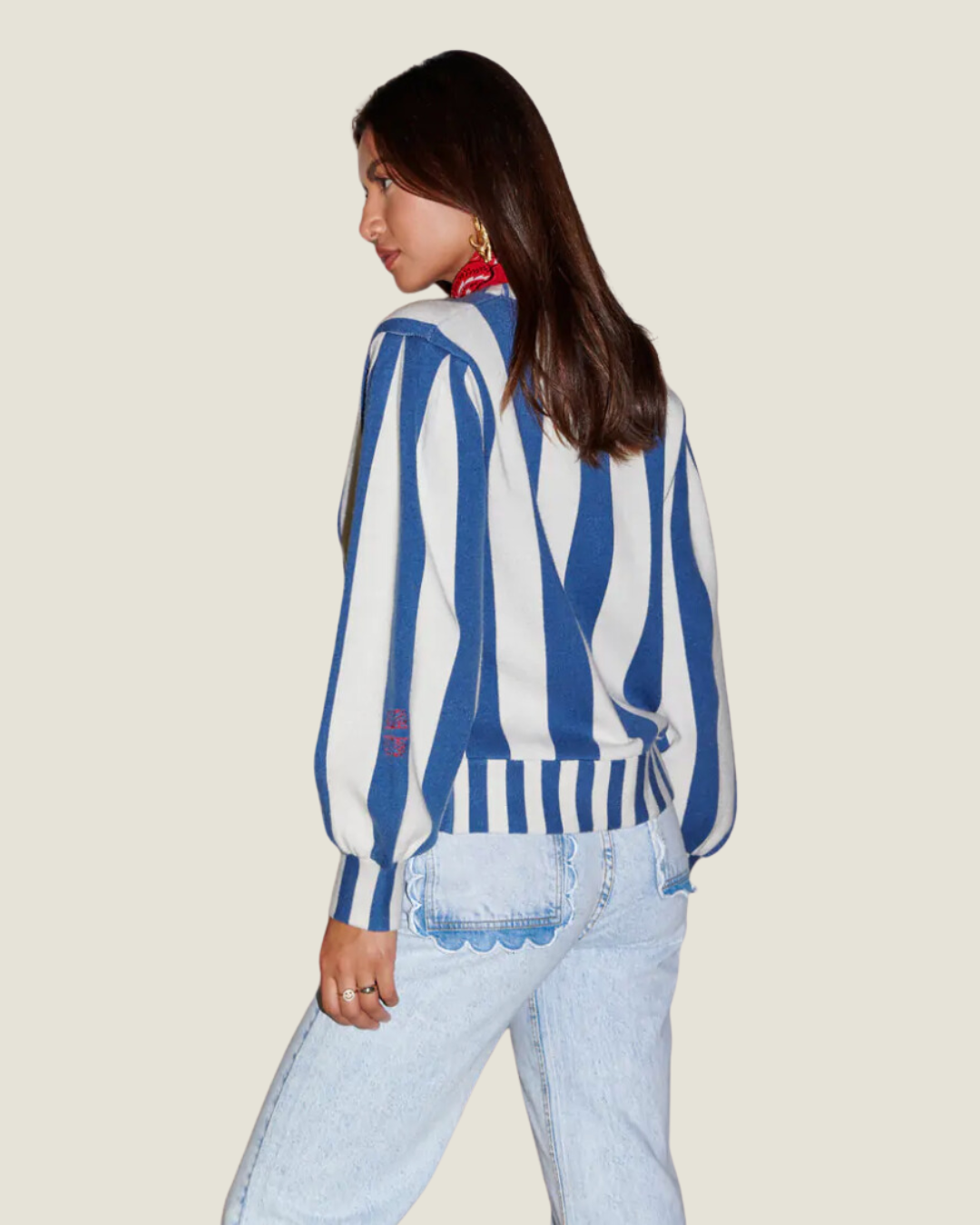 The American Girl: Blue Stripe Sunny Cardigan