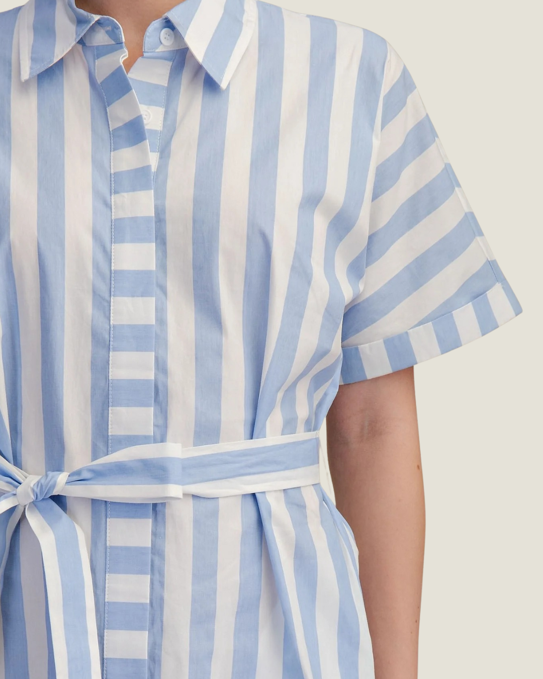 Carrie Button-up Belted Mini Dress