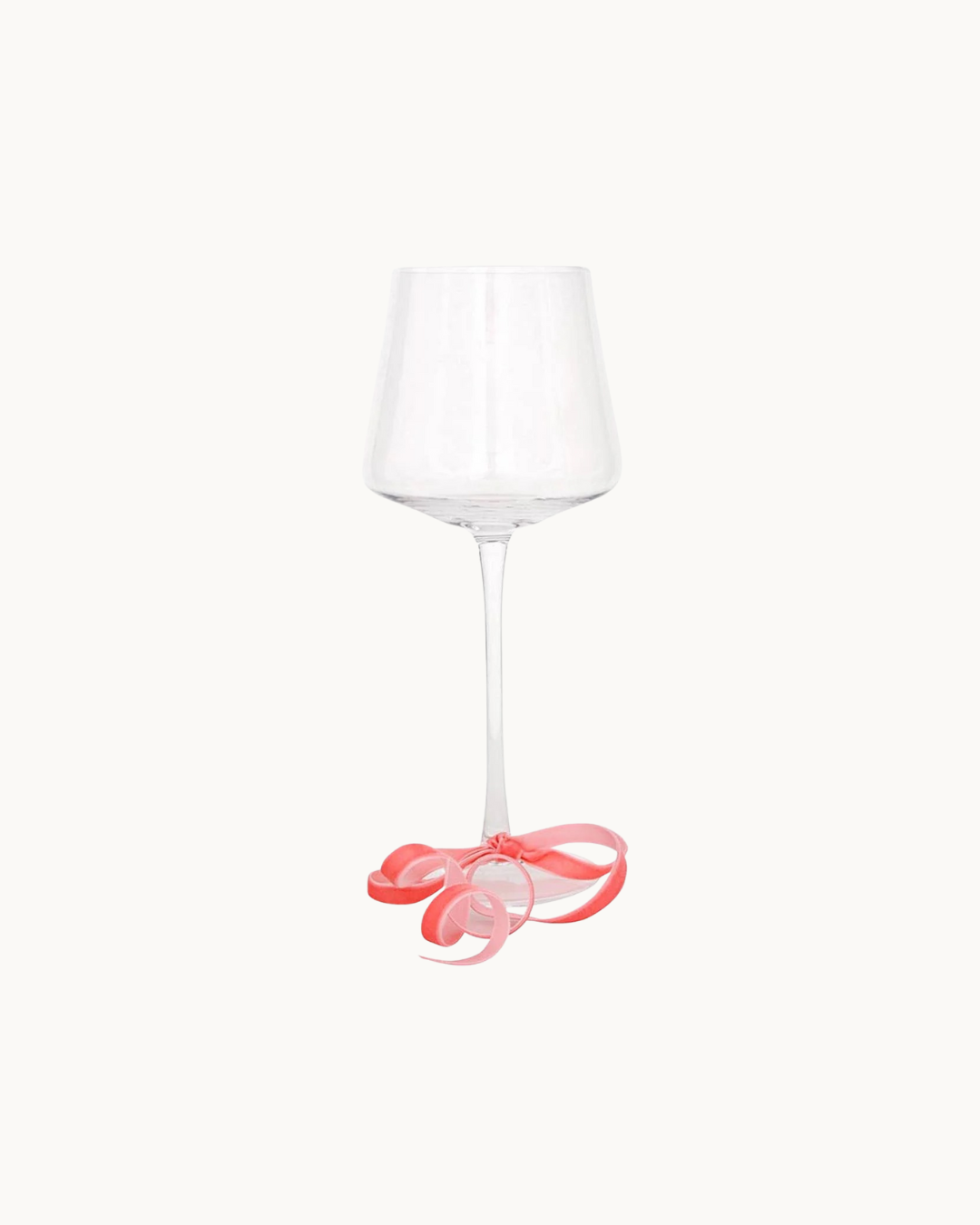 Velvet Bow Wine Charms - Blush