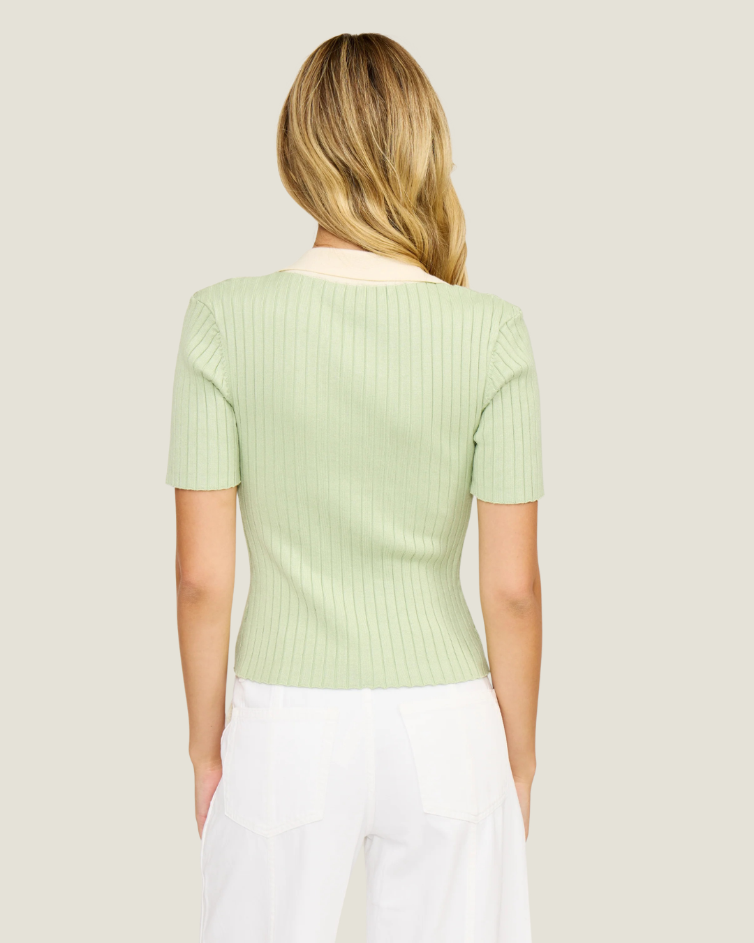 Smith Collared V-Neck Short Sleeve Polo Top