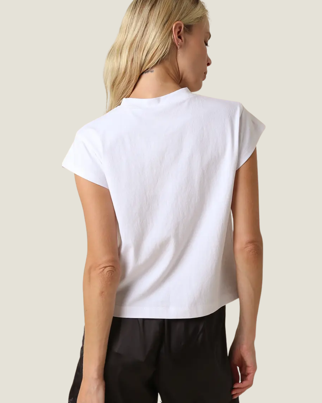 Valerie Cap Sleeve Crop Tee