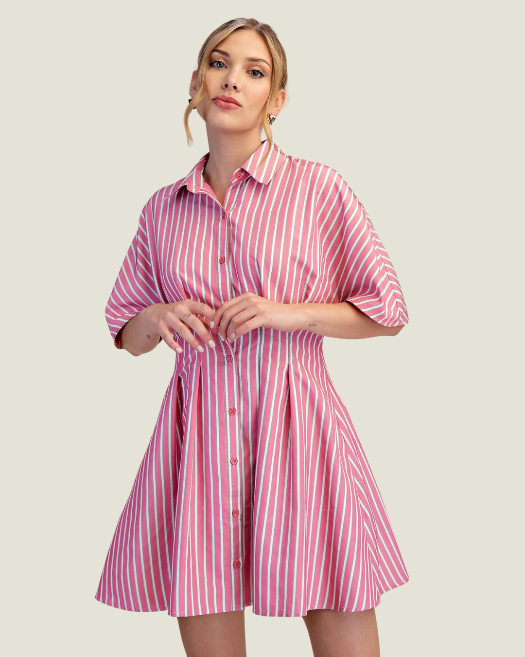 Paloma Stripe A-Line Mini Dress