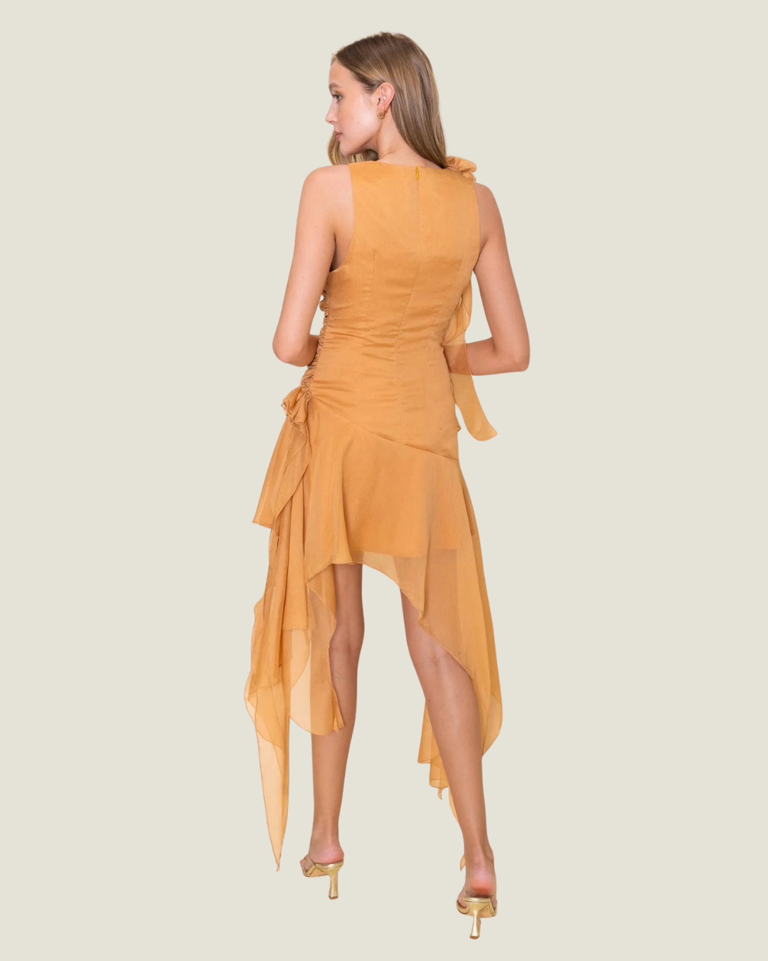 Sienna Draped Chiffon Mini Dress