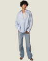 Lilly Sky Blue Linen Button Down