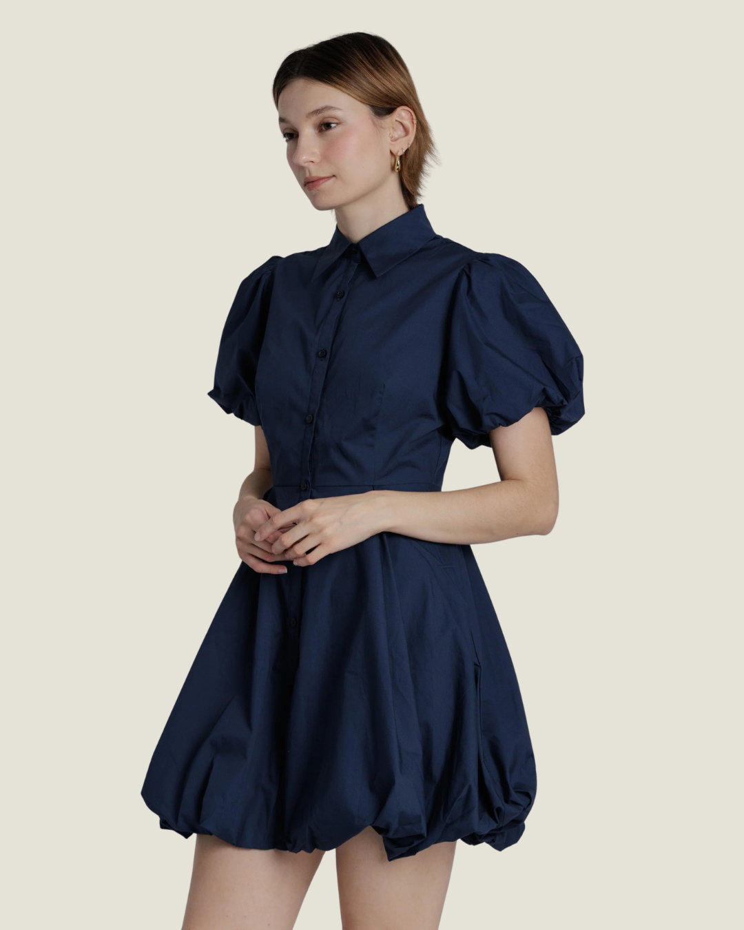 Elisa Bubble Hem Mini Dress
