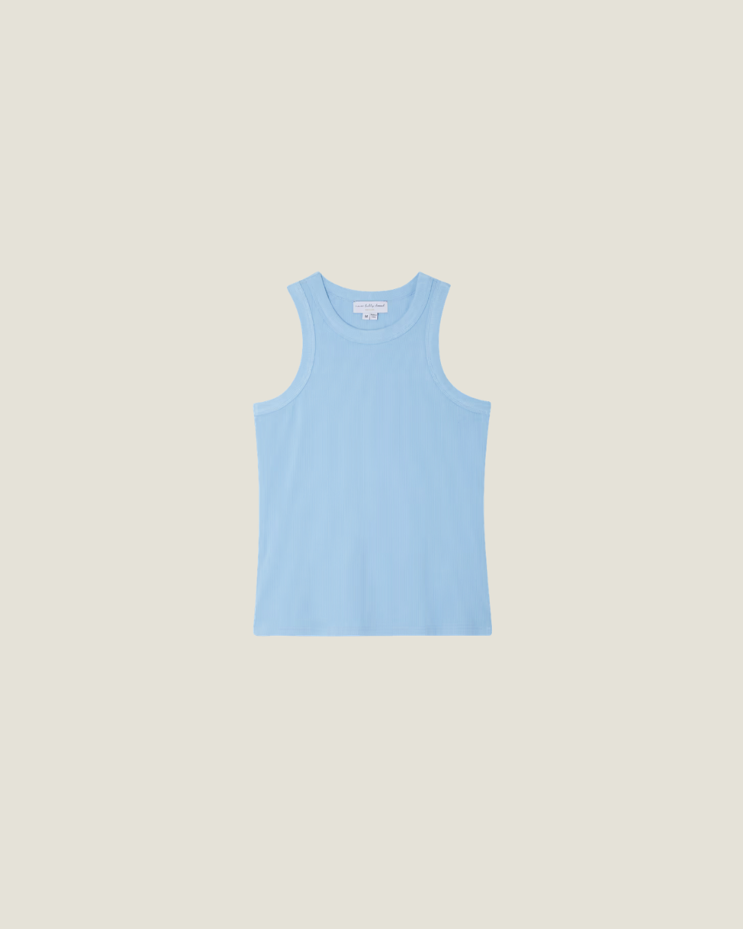 Ice Blue Ribbed Tank Top