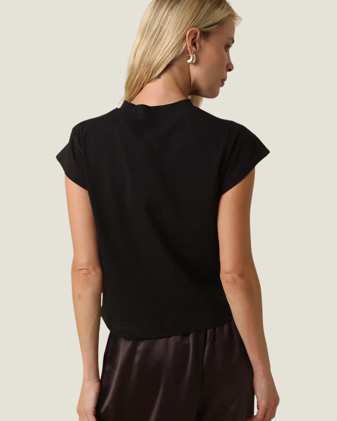 Valerie Cap Sleeve Crop Tee