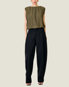 Rae Pleated Boatneck Top