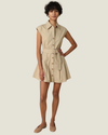 Hallie Khaki  Belted Mini Dress