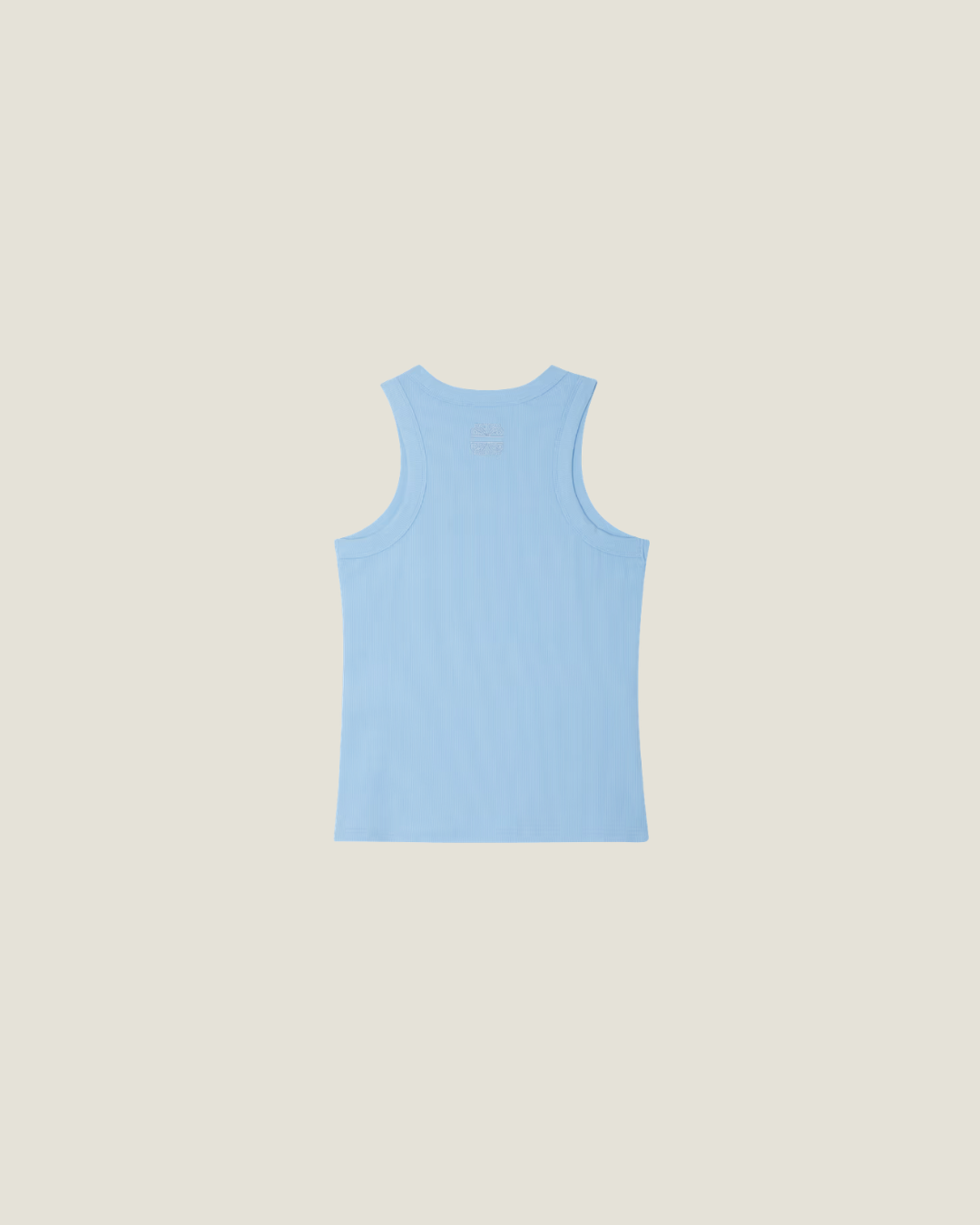 Ice Blue Ribbed Tank Top