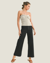 Moroney Straight Wide Leg Black Pants