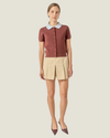 Kit Contrast Collar Cardigan