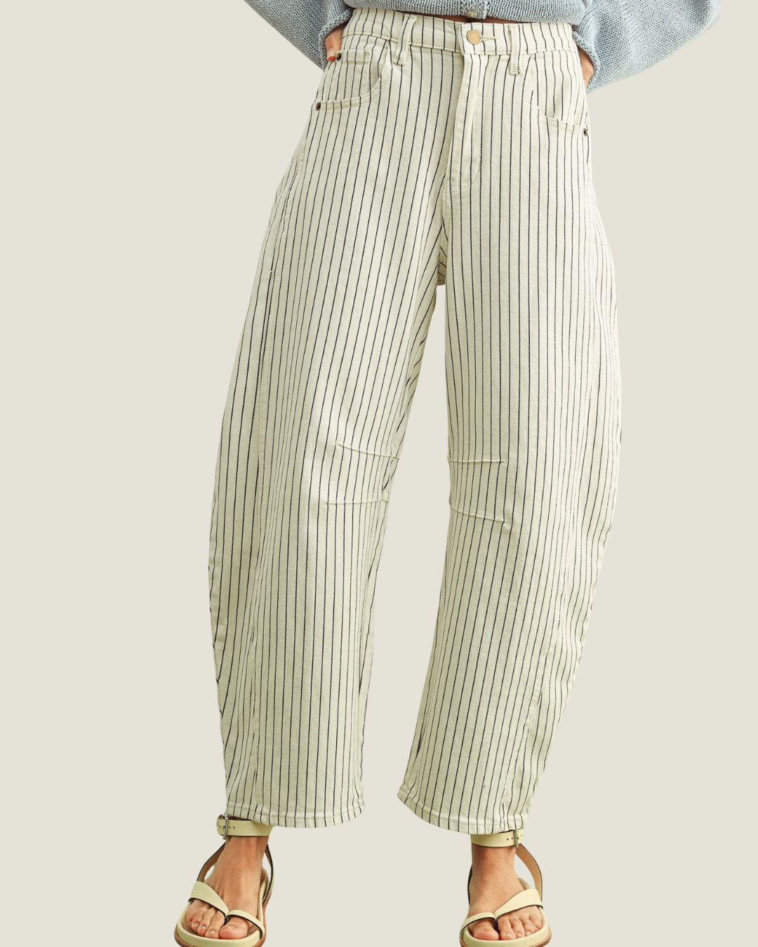 Surray Pinstriped Barrel Pants