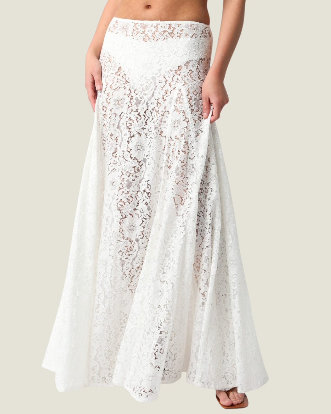 The Devon White Lace Maxi Skirt a trend-driven boutique fashion lace skirt made for layering this fall!