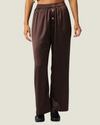 Evelyn Satin Flowy Pants