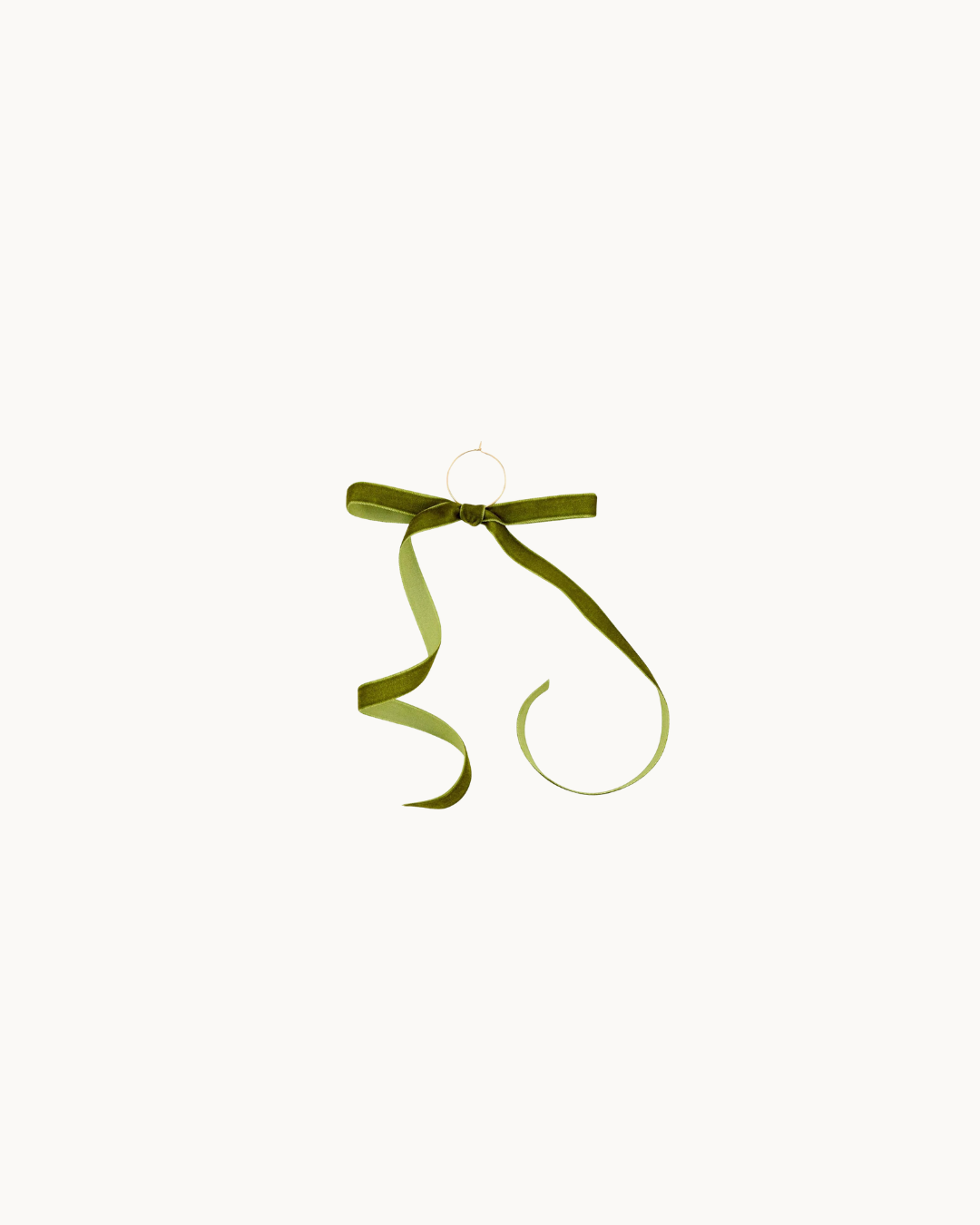 Velvet Bow Wine Charms - Green
