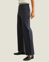 Moroney Straight Wide Leg Pants in Navy featuring a flattering high-rise waist, straight wide-leg silhouette, and ankle-length hem.