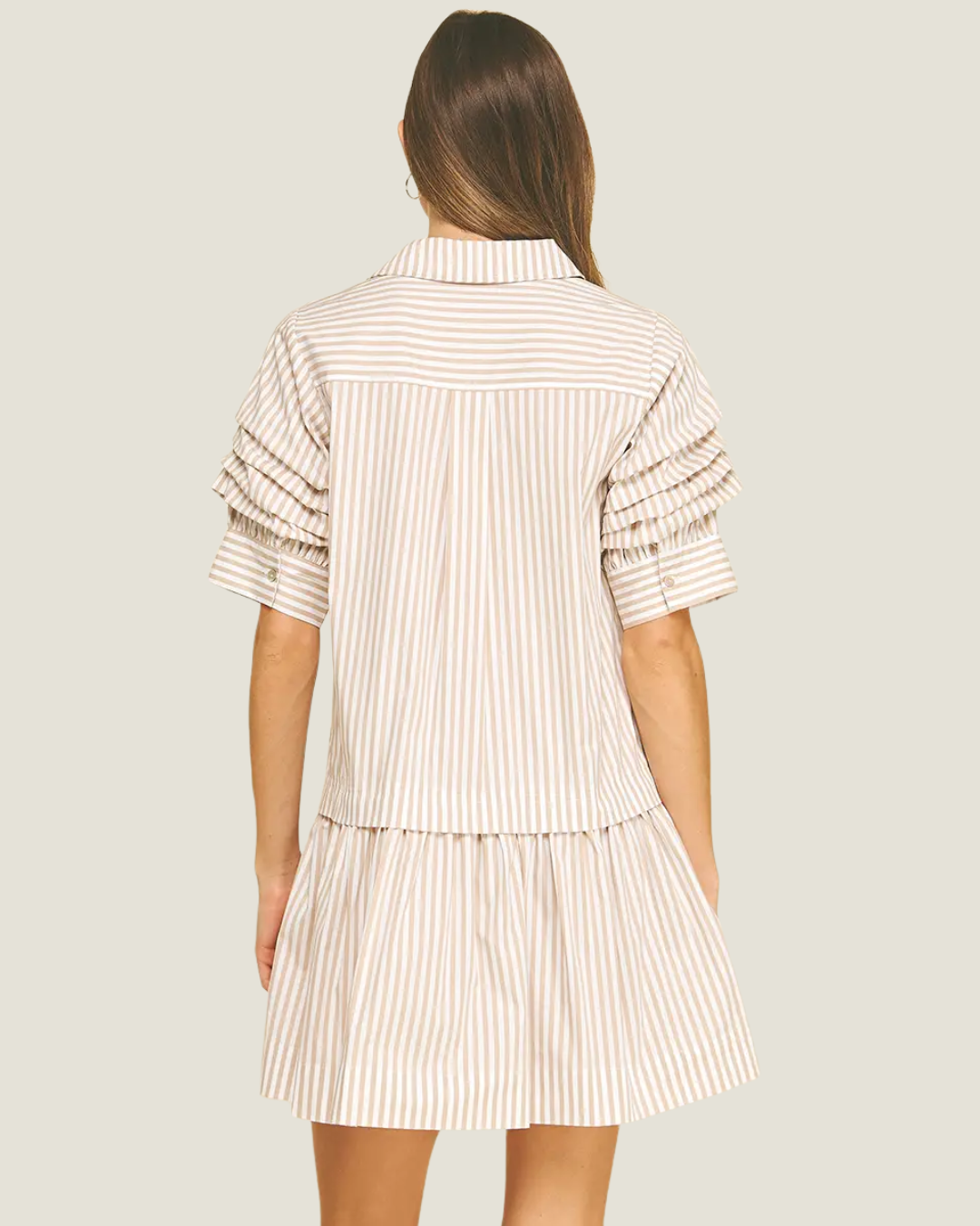 Mara Stripe Button Down Mini Dress