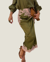 Olive & Pink Lily Skirt