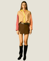 Sunny & 75: Brown Side Slit Mini Skort