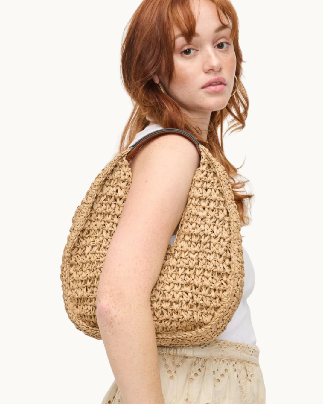 The Marie: Natural Tan Rattan Purse