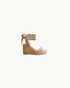 Oceana Latte Gingham Wrap Wedge
