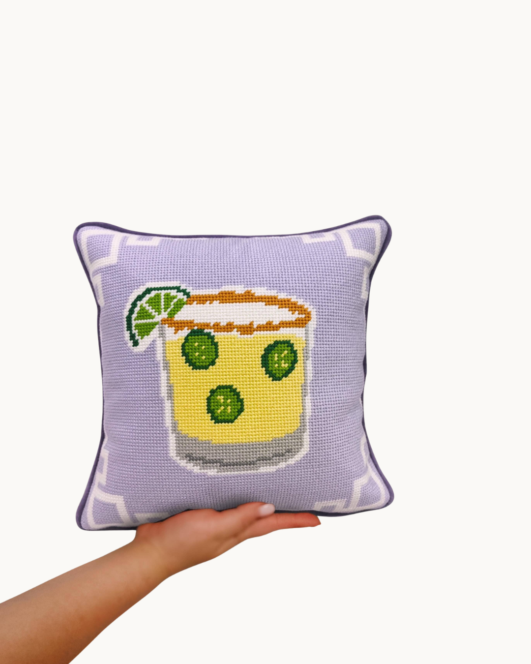 Spicy Margarita Needlepoint Pillow