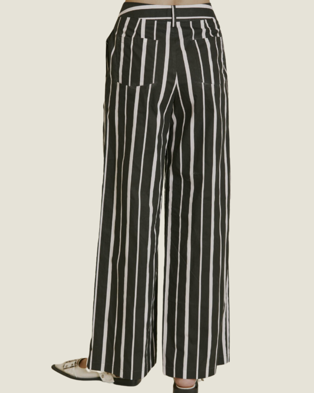 The Stella: Striped Poplin Pants