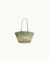 Sunset Sage Straw Tote Bag