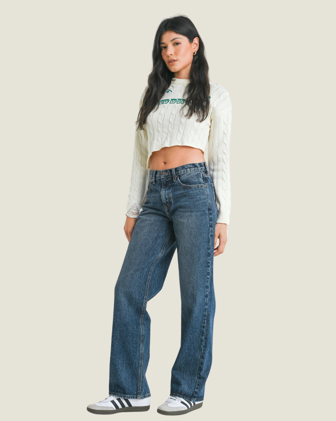 The Loran: Dark Denim Relaxed Straight Leg Jeans