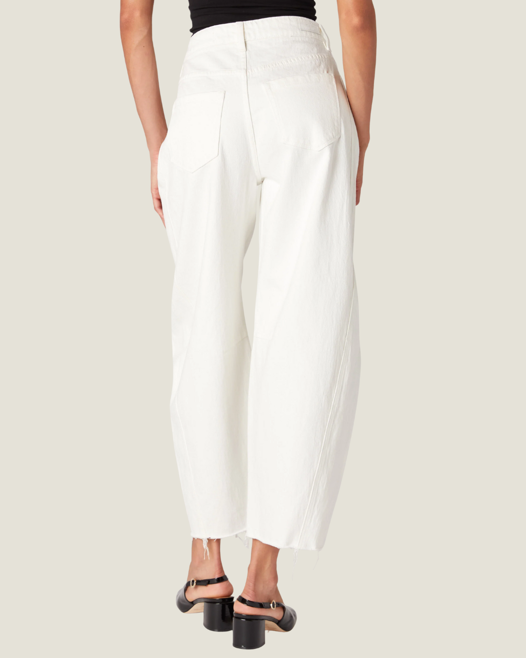 See You Again White Barrel Jeans