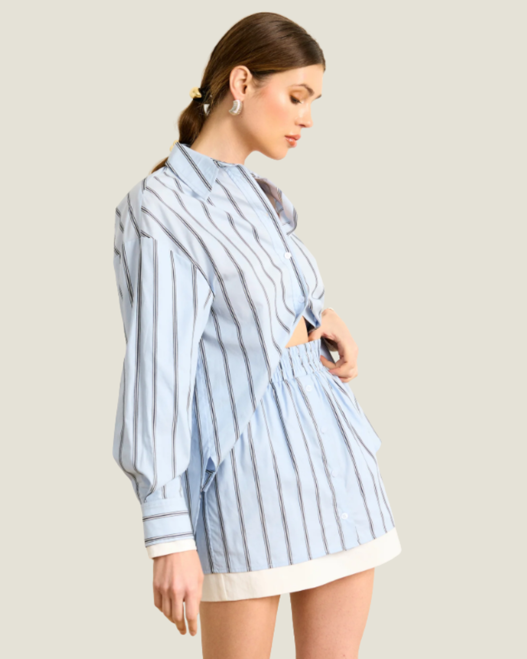 Leia Striped Mini Skirt