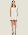 Maire White Ruffle Mini Dress