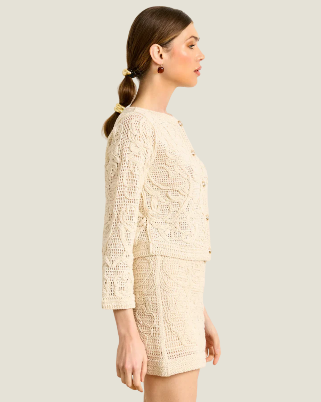Atelier Crochet Knit Cardigan